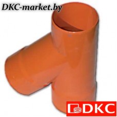 019075 Тройник для двустенных труб, 45 град., полипропилен, д.75мм