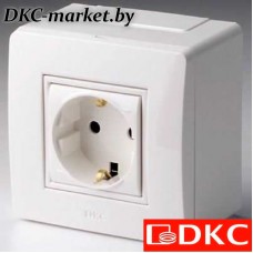 10482 Коробка в сборе с силовой розеткой, белая