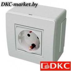 10482B Коробка в сборе с силовой розеткой, коричневая (розница)