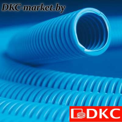 10920 Труба ПП гибкая гофр. д.20мм, лёгкая без протяжки, 100м, цвет синий