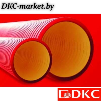 160920-6K Двустенная труба ПНД жесткая для кабельной канализации д.200мм, SN6, 6м, цвет красный