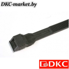 26501 Хомут P6.6 с плоским замком, черный, 9х200