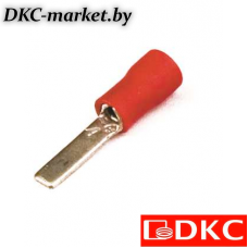 2A11LP Наконечник штыревой плоский с изолир.фланцем 0,25-1,5 кв.мм 2,5х17 мм (НШПИ)