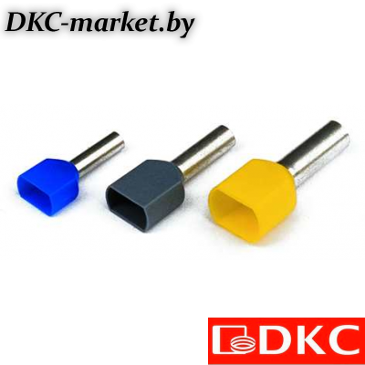 2ART5042RXXL Наконечник-гильза двойная 18 мм с изолир.фланцем 1,00 кв.мм красный (НШВИ2)