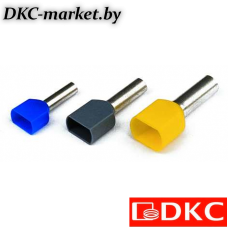 2ART5042YXL Наконечник-гильза двойная 12 мм с изолир.фланцем 1,00 кв.мм желтый (НШВИ2)