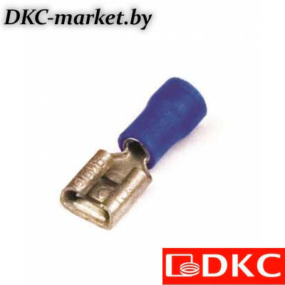 2B00P Наконечник плоский с изолир.фланцем (розетка) 1,5-2,5 кв.мм 2,8х0,8 мм (РПИ-М)