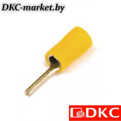 2C1P Наконечник штыревой круглый с изолир.фланцем 2,5-6 кв.мм 2,6х13 мм (НШКИ)