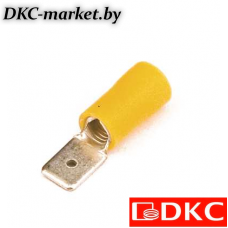 2C22P Наконечник плоский с изолир.фланцем (вилка) 2,5-6 кв.мм 6,3х0,8 мм (РПИ-П)