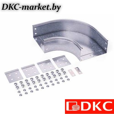 36025KINOX Угол CPO 90 горизонт.90° 300х80 в компл.с крепежн.элементами и соединит.пластинами,необходимыми для монтажа,нержавеющий