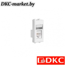4400391 Компьютерная розетка RJ-45 модульная, кат.6 экран, "Avanti", "Белое облако", 1 модуль
