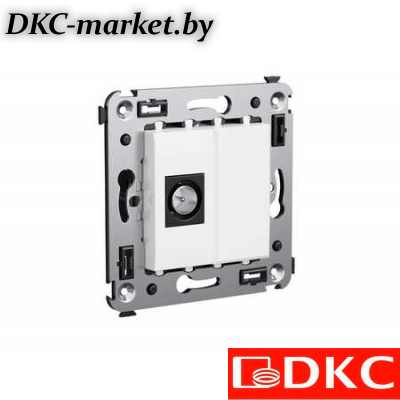 4400503 Розетка TV оконечная в стену, "Avanti", "Белое облако"