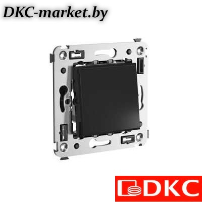 4402123 Инвертор одноклавишный в стену, "Avanti", "Черный квадрат"