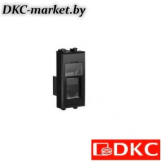 4402371 Компьютерная розетка RJ-45 модульная, кат.6А, "Avanti", "Черный квадрат", 1 модуль