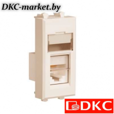 4405391 Компьютерная розетка RJ-45 модульная, кат.6 экран, "Avanti", "Ванильная дымка", 1 модуль