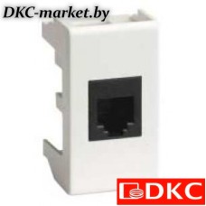 45038 Комп.роз. RJ45 кат.5e, 8P8C,  Viva, белая, 1мод