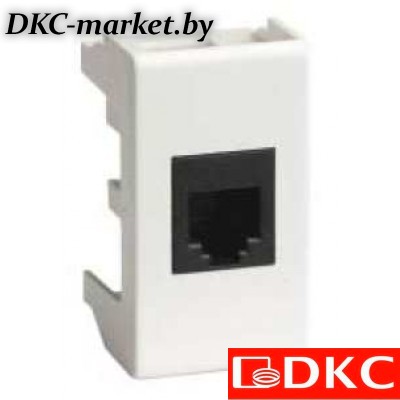 45038 Комп.роз. RJ45 кат.5e, 8P8C,  Viva, белая, 1мод