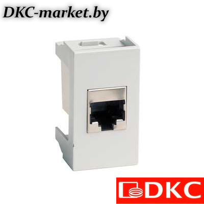 45148 Розетка RJ-45 кат5E,экр,Viva,1 мод.,сер