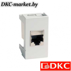 45168 Розетка RJ-45 кат.6,экр,Viva,1 мод.,сер
