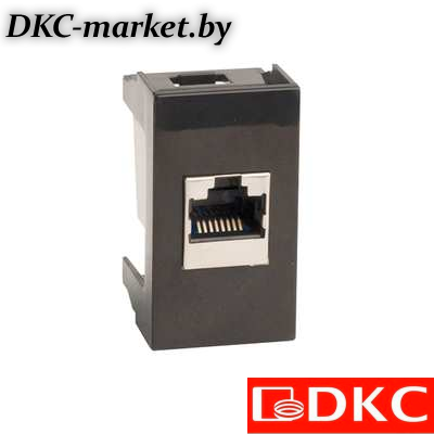 45258 Розетка RJ-45 кат.6,Viva,1 мод.,черн