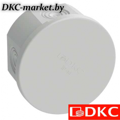 53500R Коробка ответвит. с 4 кабельными вводами д.20мм, IP44, д.65х35мм (розница)