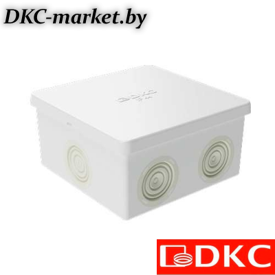 53700R Коробка ответвит. с 6 кабельными вводами д.20мм, IP44, 80х80х40мм (розница)