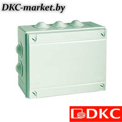 53800 Коробка ответвит. с 6 кабельными вводами д.25мм, IP55, 100х100х50мм