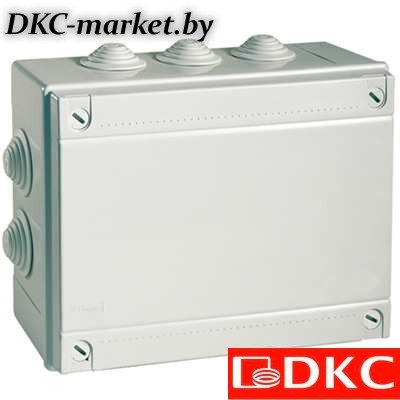 53900 Коробка ответвит. с 6 кабельными вводами д.25мм, IP55, 120х80х50мм