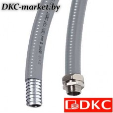 6070R-12 Металлорукав DN 12мм в гладкой ПВХ изоляции, Dвн 12,0 мм, Dнар 18,0, 50 м, цвет серый