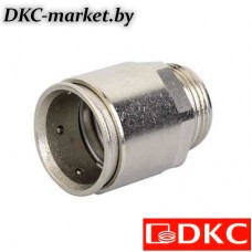 6111-A16N Муфта труба-коробка д.16мм, IP66/IP67, М16х1,5, никелированная латунь