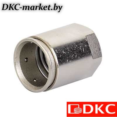 6112-A40 Муфта труба-коробка д.40мм, IP66/IP67, М40х1,5, внутренняя резьба, никелированная латунь