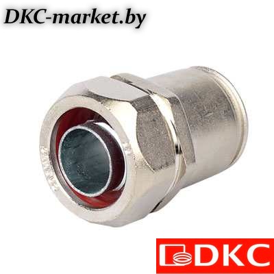 6117-2020 Муфта металлорукав DN 20-жесткая труба д.20мм, IP66/IP67, никелированная латунь