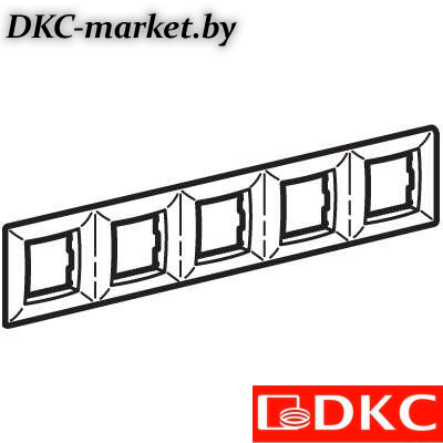 75015B Рамка на 2+2+2+2+2 модуля (пятиместная), черная