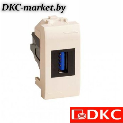 75300S USB 3.0 розетка, Brava, сл кость, 1 мод.