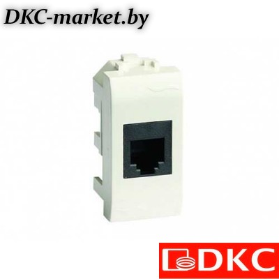 75647S Компьютерная розетка RJ-45, кат.5E (экранированная, разъем AMP), слон. кость, 1мод.