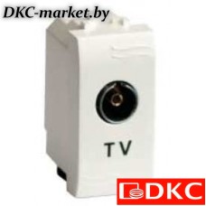 75721S TV розетка с согласующим сопротивлением (универсальная), слон. кость, 1мод.