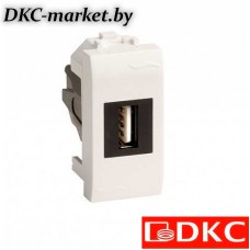 76200B USB 2.0 розетка, Brava, белая, 1 мод.