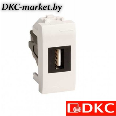 76200B USB 2.0 розетка, Brava, белая, 1 мод.