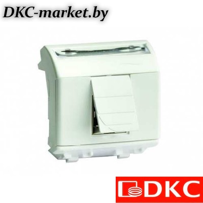 76642B Компьютерная розетка RJ-45, кат.5Е (разъем АМР), белая, 2мод