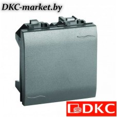 77132N Двухполюсный выключатель, черный, 2мод.