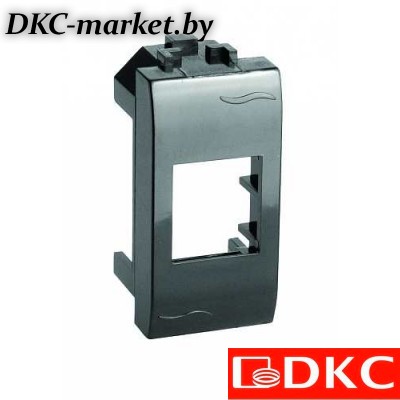 77607N Адаптер для информационных разъемов Keystone, черный, 1мод.