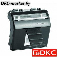 77655N Ком.роз. RJ45 кат.5e, Brava, черн., 2мод