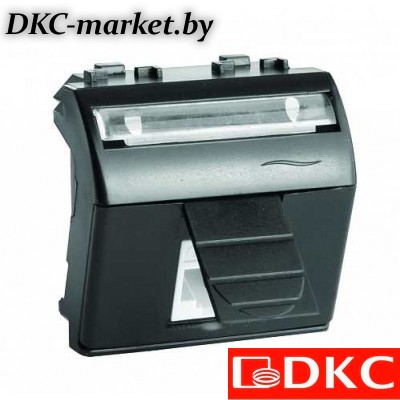 77655N Ком.роз. RJ45 кат.5e, Brava, черн., 2мод