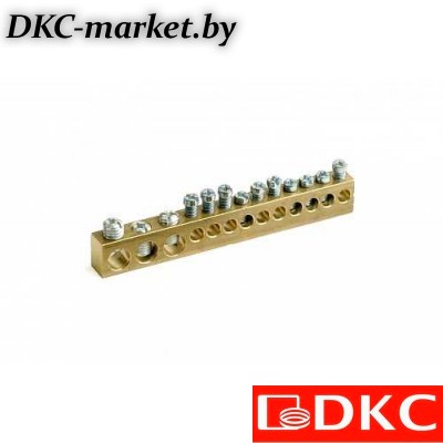 87112 Усиленная клеммная колодка 12мод. (отв.3х9мм+10х5,4мм)