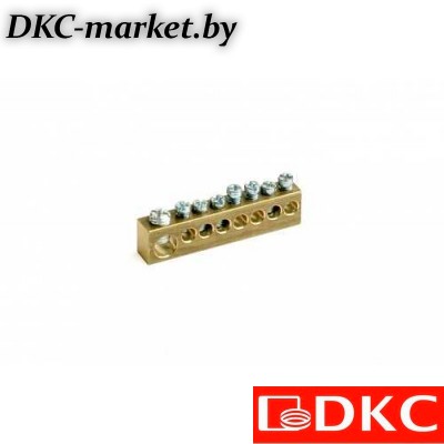 87408 Клеммная колодка 8 мод. (отв.1х5.4мм+7х4.5мм)