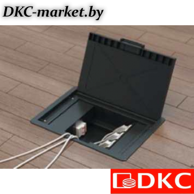 88012 Лючок напольный 12 мод, черный RAL 9005