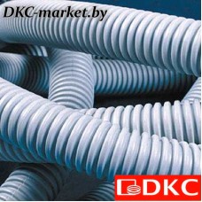 91920 Труба ПВХ гибкая гофр. д.20мм, лёгкая с протяжкой, 100м, цвет серый