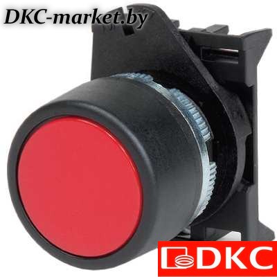 ABHTR6C Кнопка плоская без фиксации, черная - серия Хром