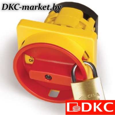 AZ1001-1 Желт.площадка и круглая красн.ручка под замок, 67х67, на винты