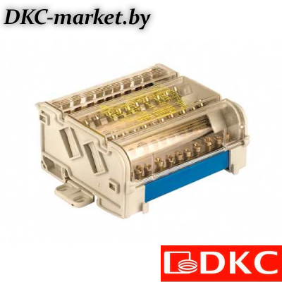BD10072 Блок распределительный на DIN рейку 2р 100А, 5х6мм 1х8мм 1х9мм.