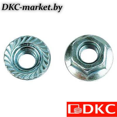 CM100600INOX316L Гайка с насечкой, препятствующей откручиванию М6, нержавеющая сталь AISI 316L